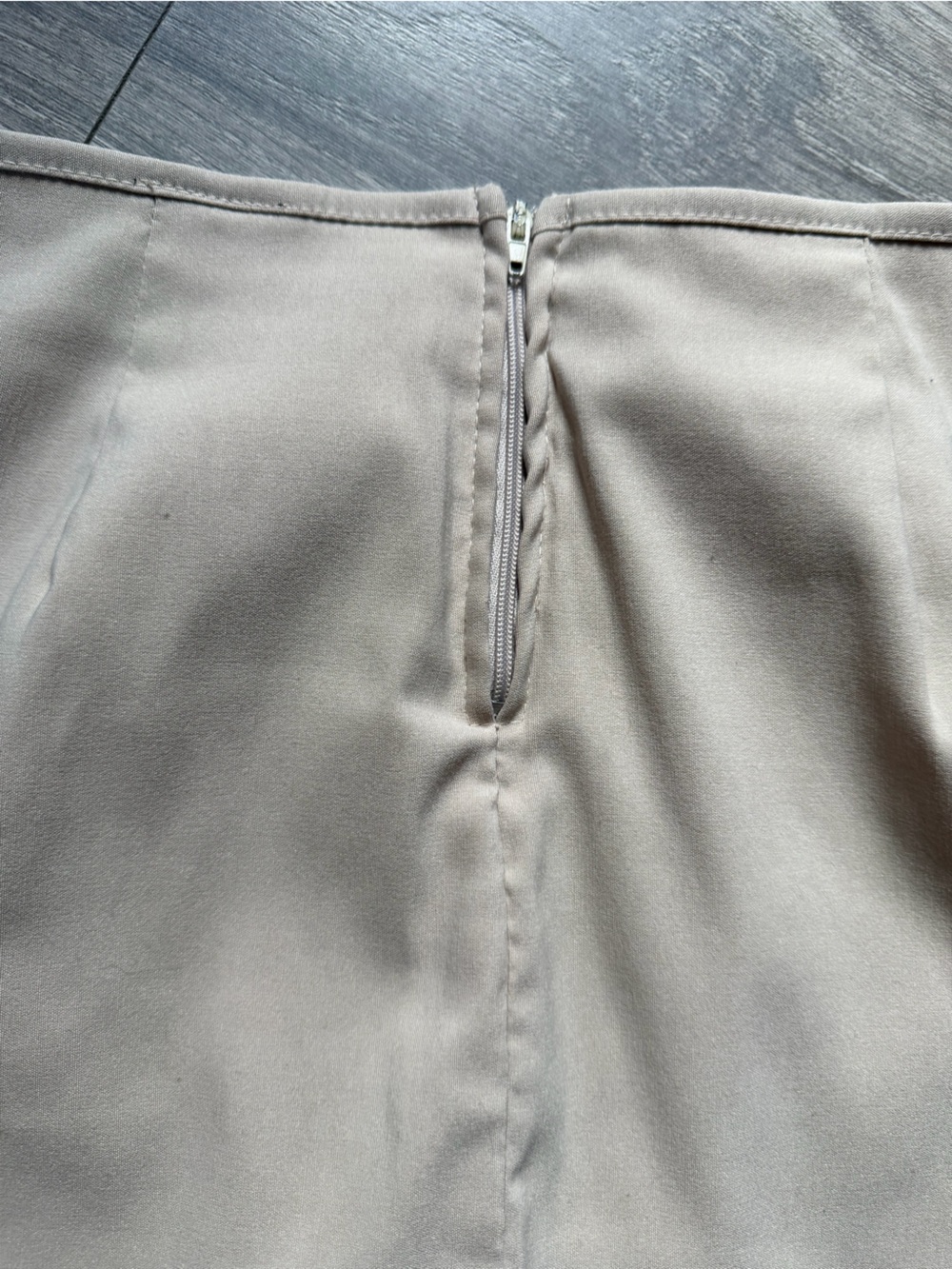Vintage 90s Wild Cat Tan Mini Skirt w Built In Shorts. Size M - Picture 5 of 10